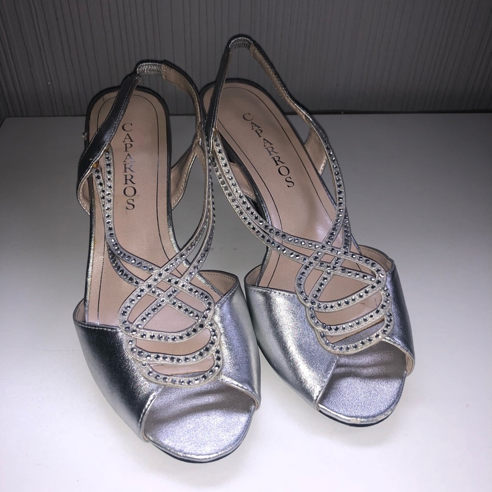 Caparros Philomena Evening Sandals - Silver